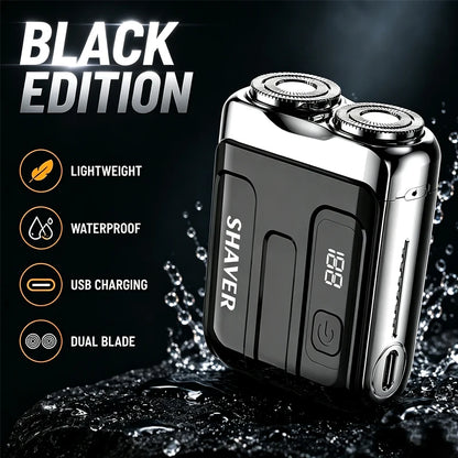 Portable Electric Shaver,Beard,For Men Pocket Razor Usb-C Rechargeable Waterproof Dual Blade Mini Beard Shaver
