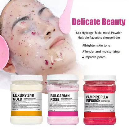 650g Enzyme Crystal Facial Mask Powder Carrot Soft Mask Powder Moisturizing Rose Petal Jelly Mask Mud Face Care