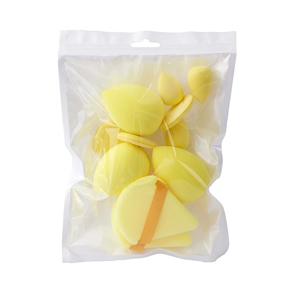 12pcs Makeup Accessories All-Purpose Makeup Sponge Set 4Types Beauty Tools Cosmetic Puff Dry Wet Dual Use Powder Puff