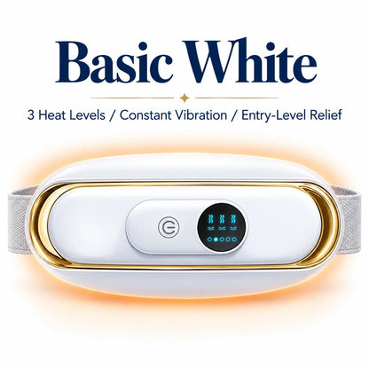 Period Pain Relief Belt Soothing Heating Vibration Waist Massager for Menstrual Cramps & Lower Back Soreness