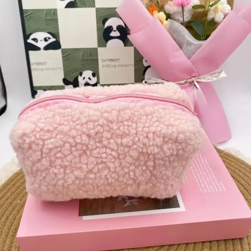 New-Plush Makeup Bags For Women Soft Travel Cosmetic Bag Organizer Case Lady Girls Make Up Case