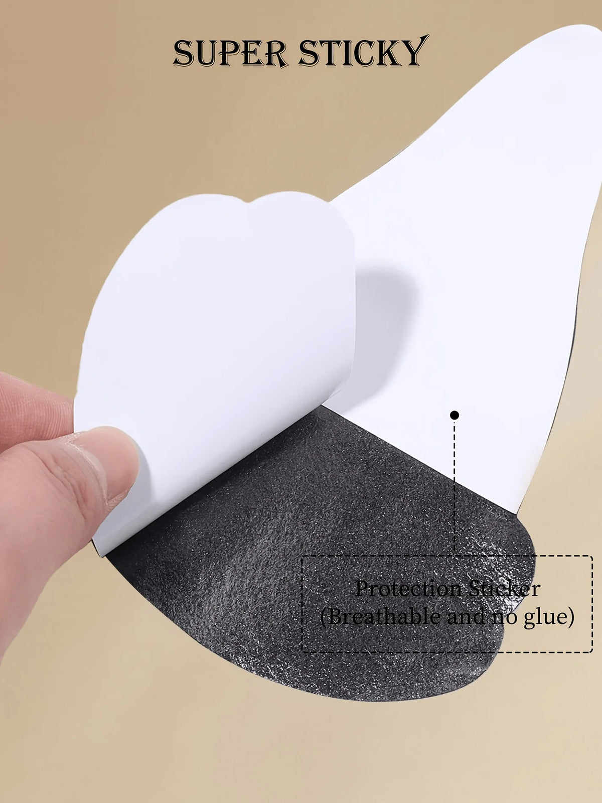 10-Pack Invisible Breast Petals, Skin-Friendly and Breathable Lift-Up Stickers, Ultra-Strong Adhesive Chest Support Pads