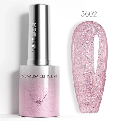 10ml Venalisa Hema Free TPO Free Gel Nail Polish Christmas New Year Soak Off Glitter Red Colors Cat Eye Magnet Nail Gel Polish