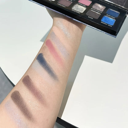 Herorange 12 Color Eyeshadow Palette Fine Texture Rich Pigment Matte Shimmer Glitter Portable with Mirror