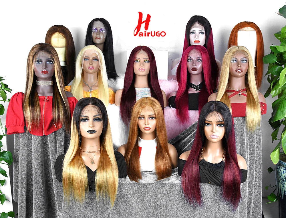 #4 Straight 4x4 Lace Closure Wigs Human Hair Brown Lace Front Human Hair Wigs Remy Chocolate Lace Frontal Wigs For Woman HairUGo