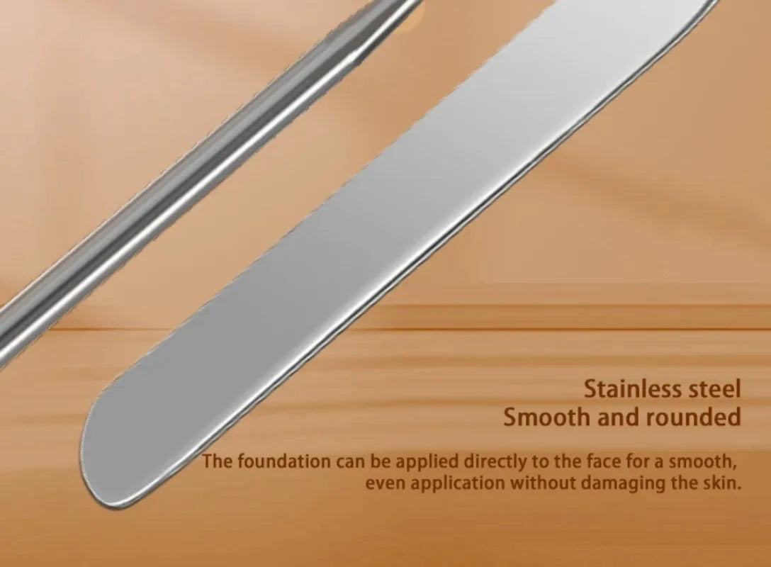 Stainless Steel Makeup Foundation Spatula Mixing Stick Powder Base Cream Mixing Tools Cosmetic Nail Gel Stirring Toner Plate Kit