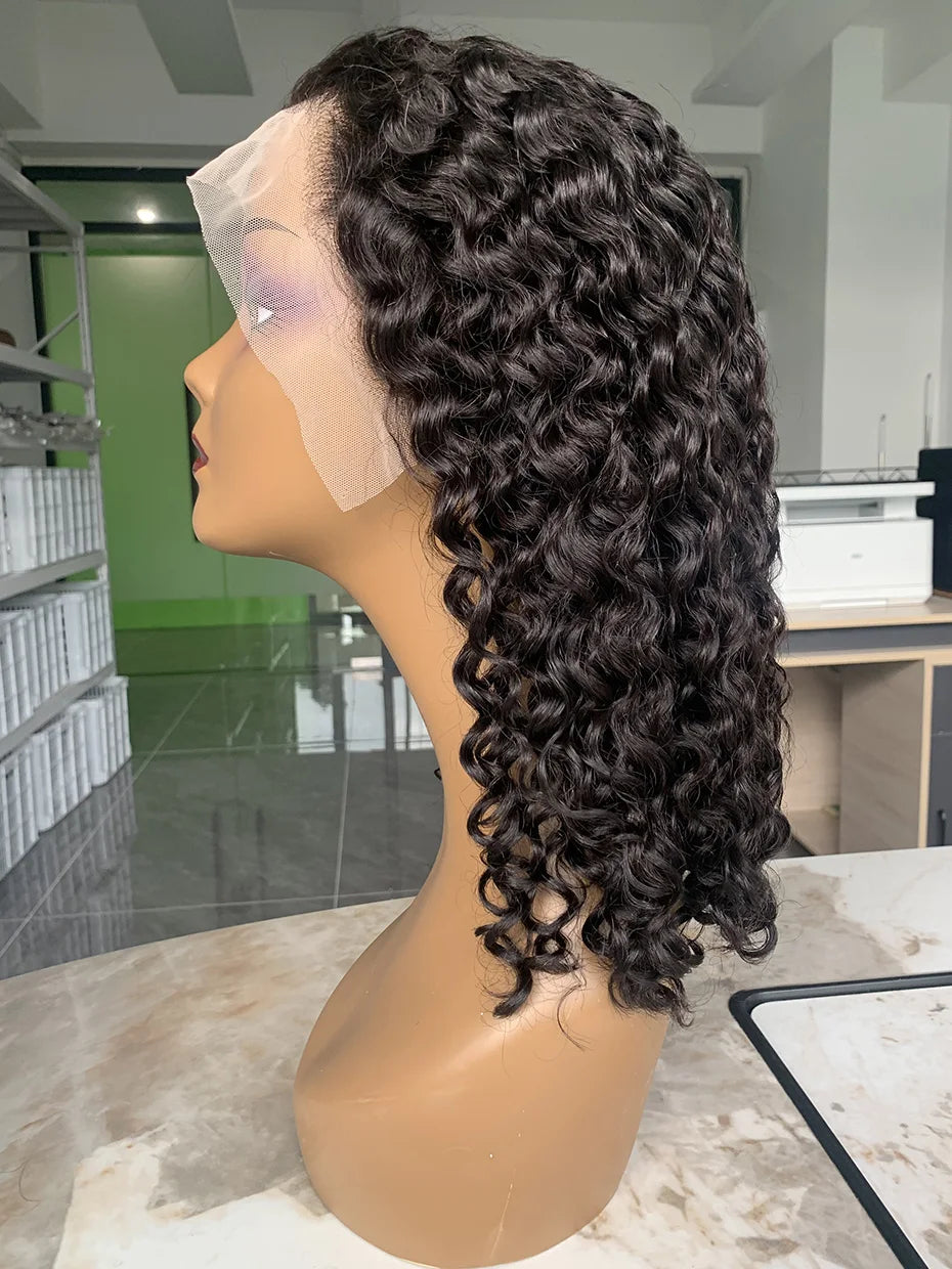 22 24 inch Water Wave 100% Human Hair 13x4 Lace Front Wig Raw Vietnamese 5x5 Glueless Transparent Lace Wigs Curly Pre Plucked