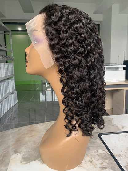 22 24 inch Water Wave 100% Human Hair 13x4 Lace Front Wig Raw Vietnamese 5x5 Glueless Transparent Lace Wigs Curly Pre Plucked
