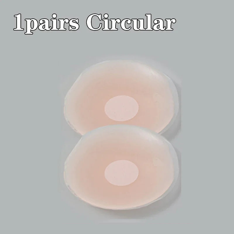 12pcs Women Invisible Nipple Cover Stickers Self-adhesive Chest Breast Petals Silicone Lift Up Paddings Reusable Patch Bra Pads