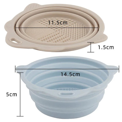Foldable Scrubbing Silicone Bowl Cosmetic Brush Cleaner Make Up Washing Brush Tool Cleaning Bowl Scrubbe Bowl Beauty Supplies