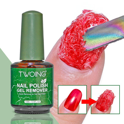 TWOING 15ml Magic Fast Nail Gel Polish Remover Clean UV Soak Off Semi Permanent Varnish Nail Art Removal Tools Manicure