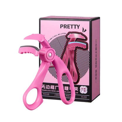Portable Women Eyelash Curler Frameless Wide Angle Comb Lash Tool No Pinch Long Lasting Curl Hold