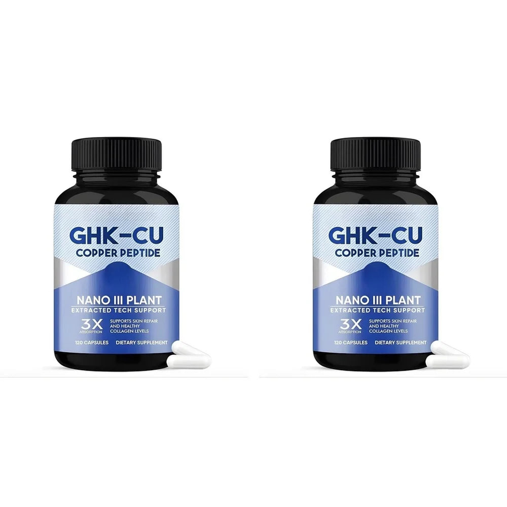GHK-Cu Copper Peptide Capsules for Skin Repair Support, Collagen Metabolism Support, and Antioxidant Protection - 120 Capsules