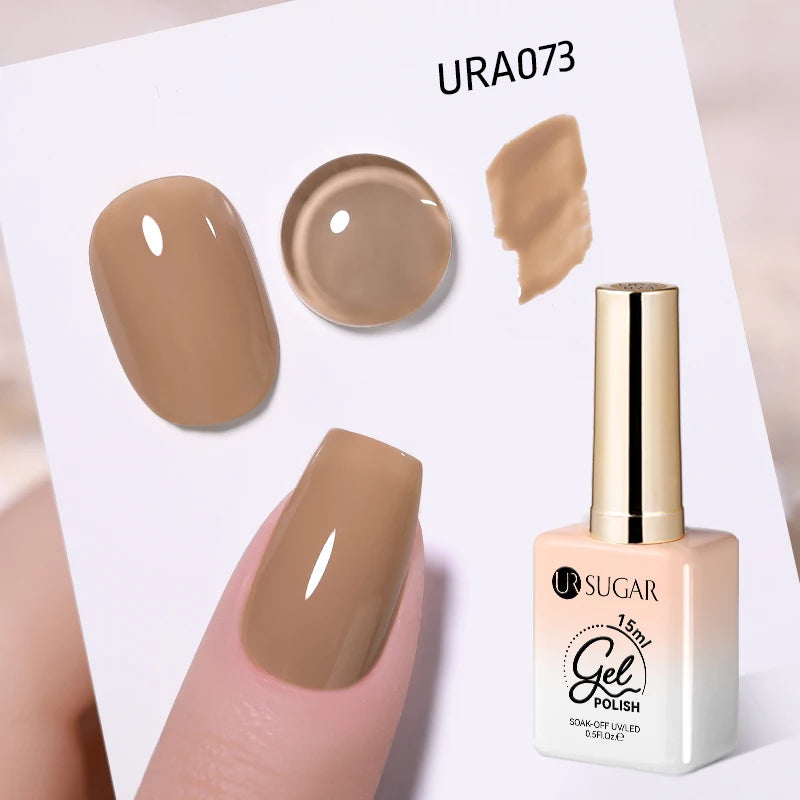 UR SUGAR 15ml Gel Nail Polish Neon Blue Red Green Pastal Nude UV/LED Soak Off No Wipe Nail Gel Polish Suitable For Summer Autumn
