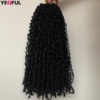 1-6 Packs Yanky Twist Crochet Hair 12"Pre-twisted Natural Black Kinky Mini Spring Twist Small Curly Senegalese Twist Hair Braids