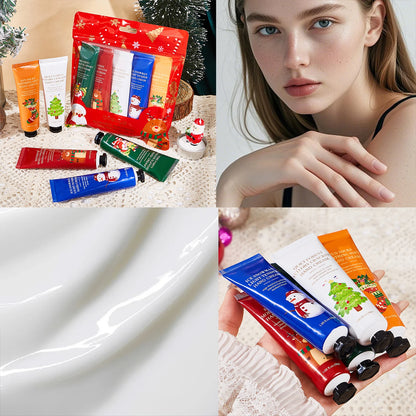 Christmas Hand Cream Set Moisturizing Hydrating Kit Plant Fragrance Nourishing Repair Anti Dry Cracked Hands Skin Care for Women Girls Holiday Xmas Winter Beauty Travel Size Mini Stocking Stuffers Christmas Gift Box