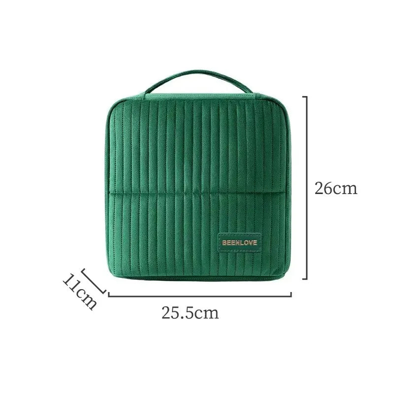 Vertical Makeup Bag for Travel,Upright Makeup Bag Large Capacity Portable Cosmetic Women Portable Cosmetic Case