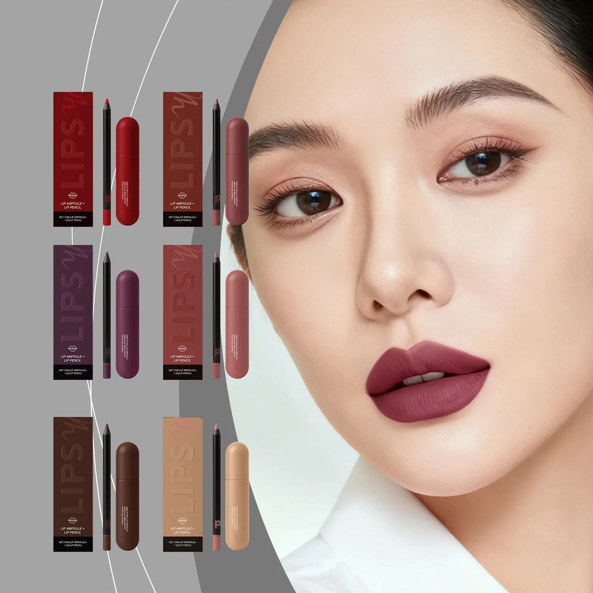 Waterproof Matte Lipliner Pencil Set Long Lasting Non Drying Perfec Lining Filling Lips Moisturizing Plump Lip Color Lip Care