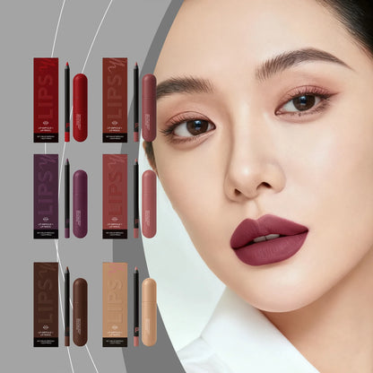 Waterproof Matte Lipliner Pencil Set Long Lasting Non Drying Perfec Lining Filling Lips Moisturizing Plump Lip Color Lip Care