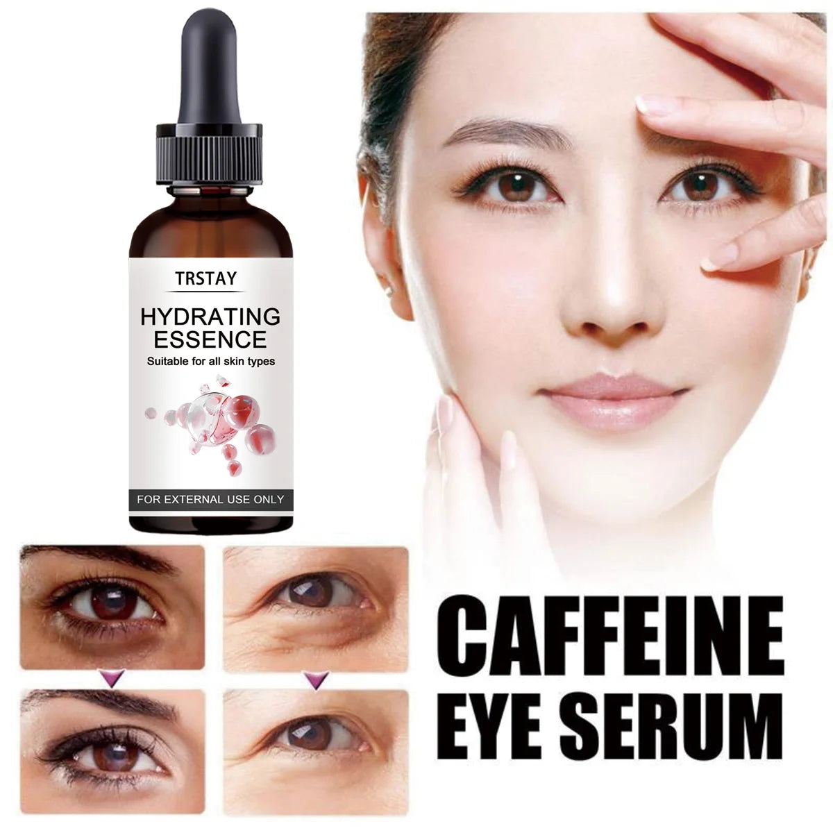 West&Month caffeine eye oil fades fine lines crow's feet eye lines to remove eye bags and dark circles under the eyes