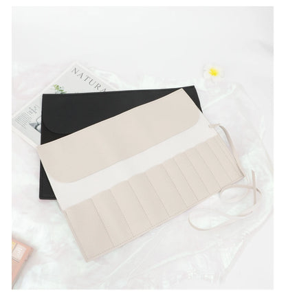 Roll Up Makeup Brush Holder, Makeup Brush Organizer, Travel Makeup Brushes Bag Cosmetic Bags Pouch For Women Eyebrow Brushes