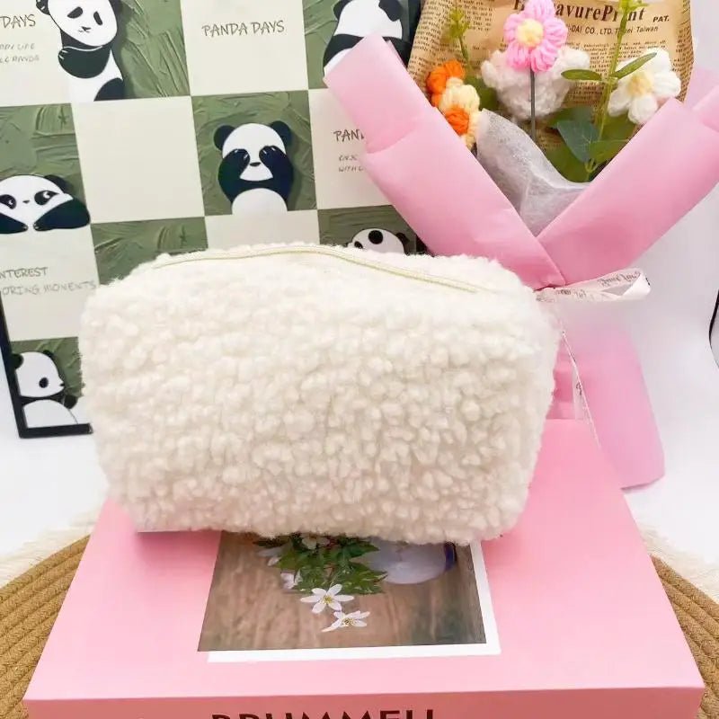 New-Plush Makeup Bags For Women Soft Travel Cosmetic Bag Organizer Case Lady Girls Make Up Case