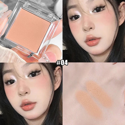 Matte White Monochrome Eyeshadow Palette Natural 3D Brightening Eyeshadow Highlighter Powder Long-Lasting Eye Makeup Palette