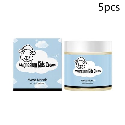 Kids Magnesium Sleep Cream with Lanolin, Soothing & Moisturizing Body Lotion, Lightweight Bedtime Skin Care