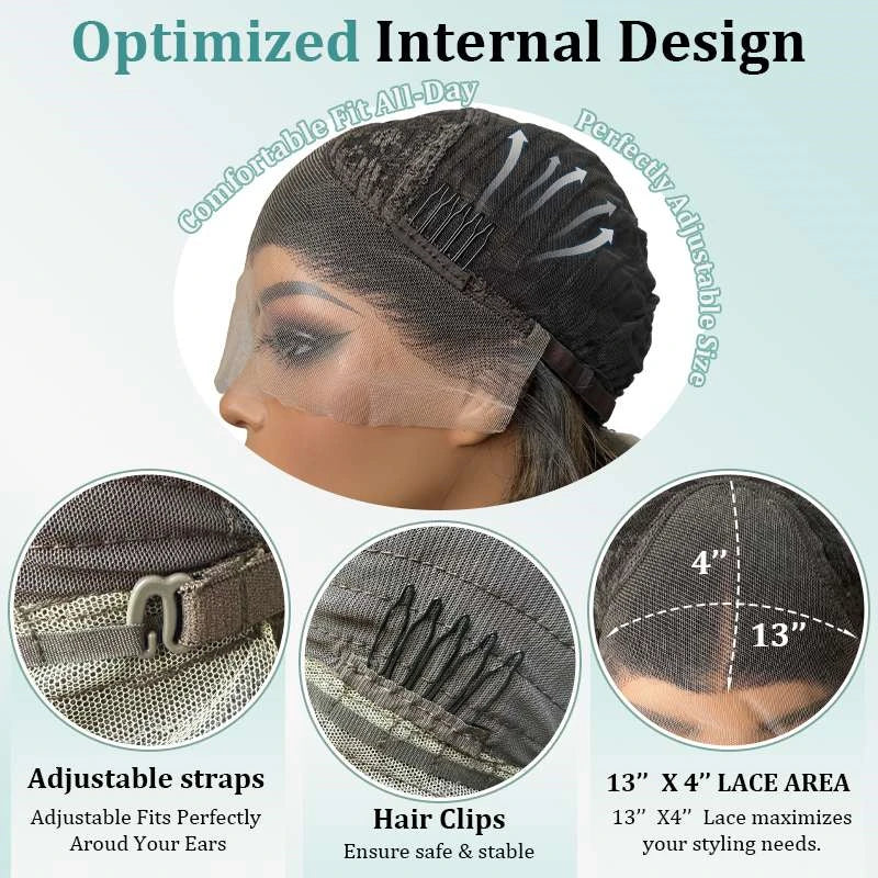 12inch Black Women white Short Bob Lace Front Wig,13x4HD Transparent Clear Lace Light Brown Glueless Fashion natural  Daily Wear
