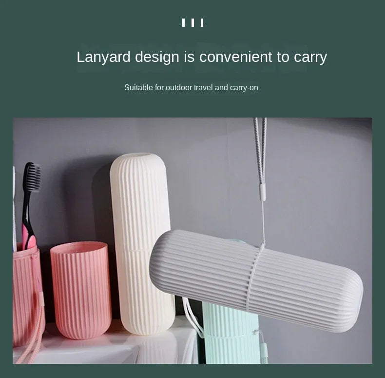 1/2pcs Portable Toothbrush Cup Bathroom Toothpaste Holder Storage Case Box Organizer Travel Toiletries Storage Cup