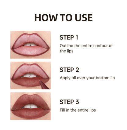 Brown Lip Pencil Contour Lipliner Pencil Waterproof Nude Lip Liner Waterproof Long Lasting Cosmetics Makeup Liners Tint Dark