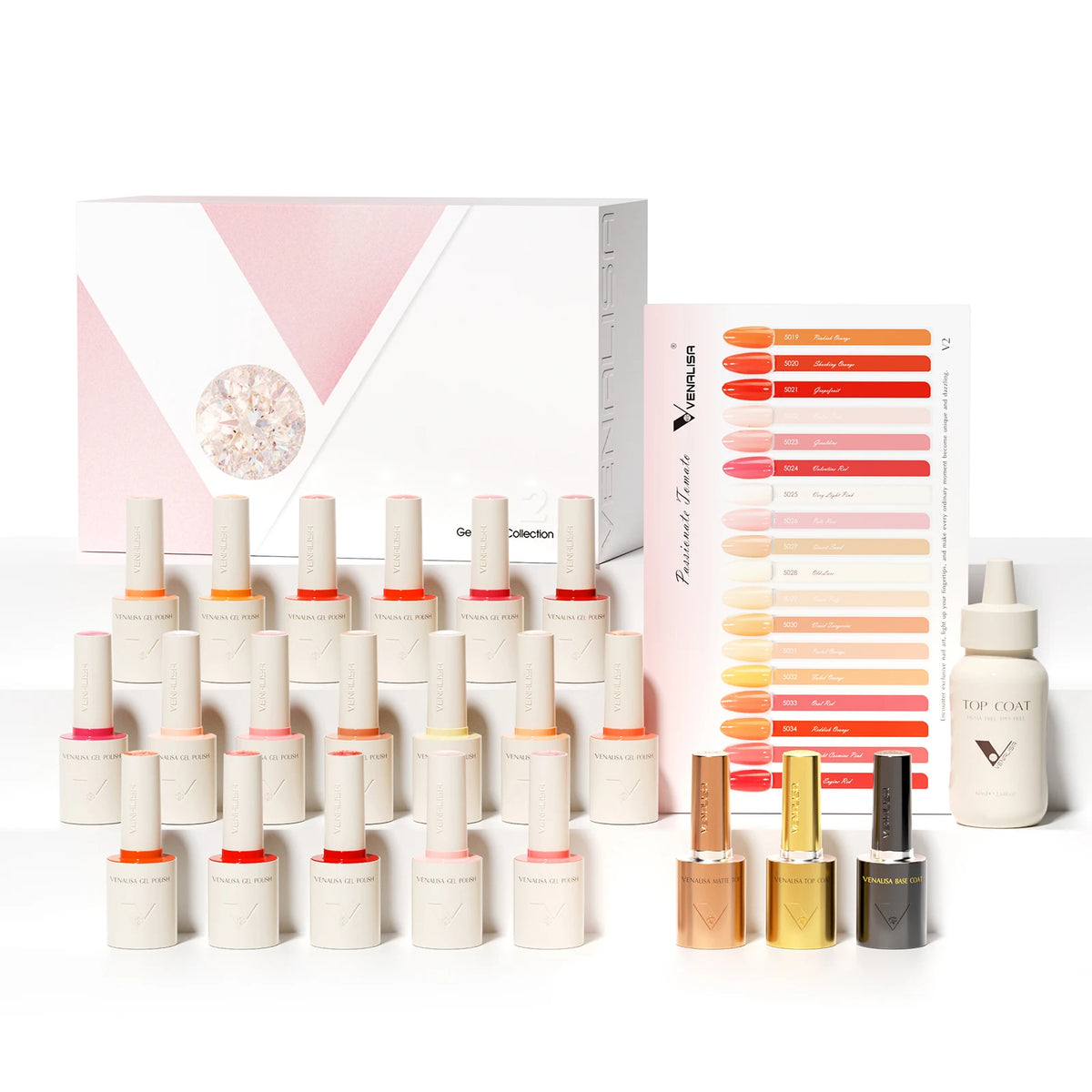 1Set VENALISA V6 Whole Set 10ml HEMA FreeTPO Free Vegan Nail Gel Polish Color Display Gel Varnish Nail Maincure Branded Suitcase