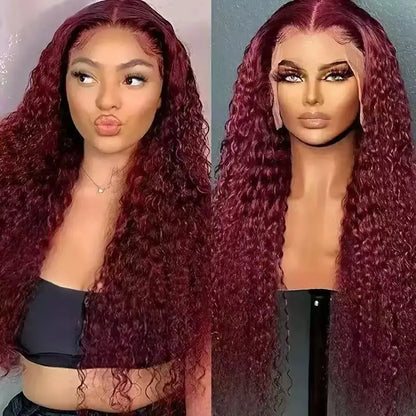 African short curly long hair wigs, fashionable front lace synthetic fiber full head wig