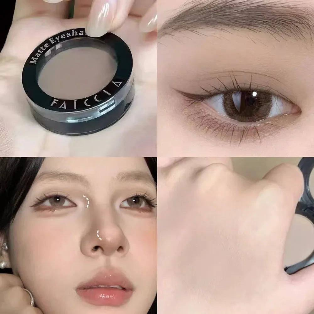 Eyeshadow Matte Red Black White Brighten Highlighter Eye Shadow Palette Lasting Shimmer Highly Pigmented Monochrome Eyes Makeup
