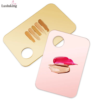 Gold /Pink  Acrylic Palette Mixing Rod Makeup Painting Nail Polish Mixed Tools Set Cream Foundation Eyeshadow Palette