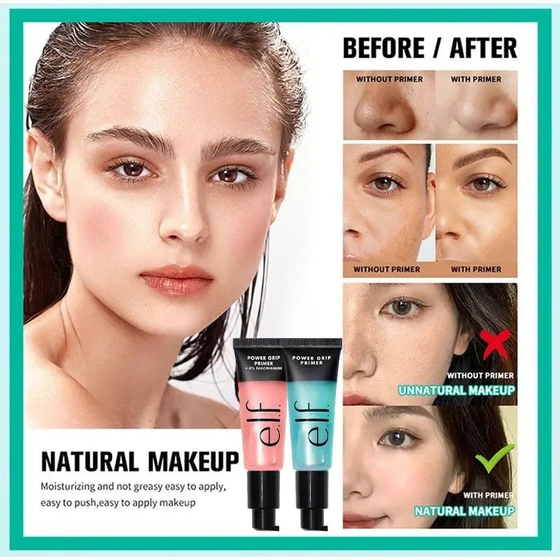 Elf Power Grip Primer Gel-based Moisturizing Facial Base Cream For Firming Makeup Long-lasting Wear Face Improve Makeup Texture