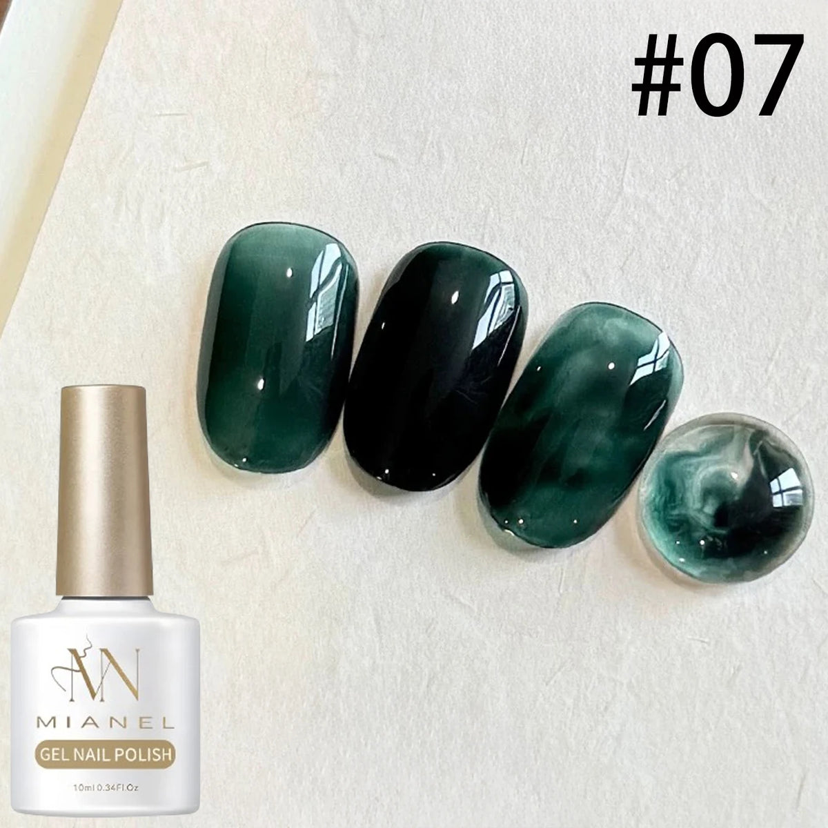 10ML 1-9pcs Hot Selling Water Blurred Clear Brown Nails Jelly Nail Polish Whitening Leopard Nails Black Green Nails