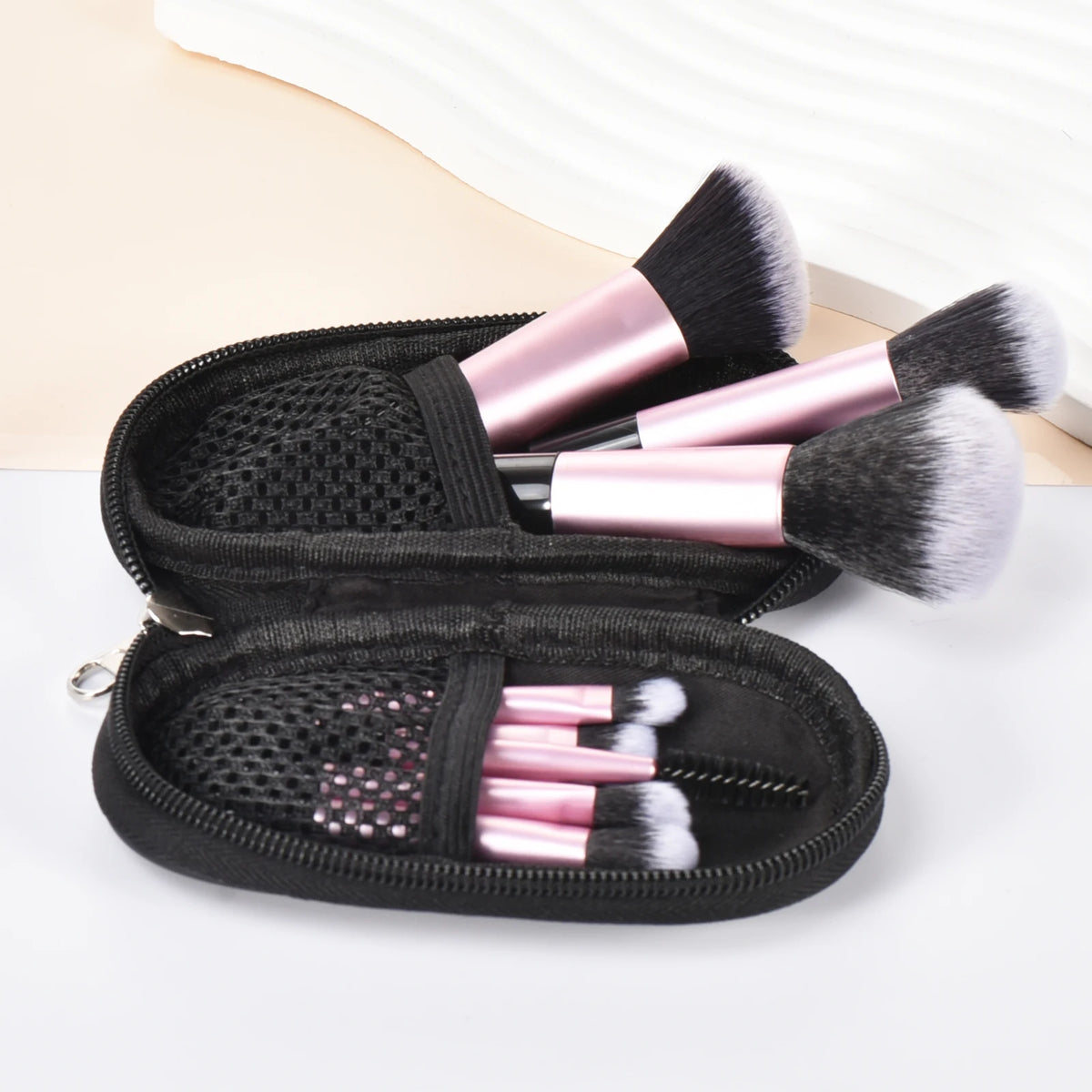 10 color Mini makeup brush Travel portable Makeup Tool Makeup Puff - Palm Brush Professional Makeup tool set Christmas gift
