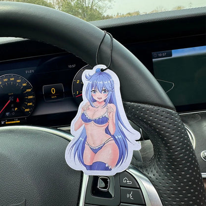 Cute Bikini Girl Hilton (Hotel Scent) Unisex Car Perfume and Non-Toxic Air Freshener |   Natural Essential Oils and Aromatherapy Scent Tablets (Noroili/Grapefruit/Cedar) |   Hanging Type and Dual-Purpose with Vent Clip |   Lo