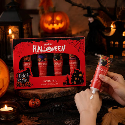 Halloween Theme Lip Balm Moisturizing And Non-sticky Lip Care Stick Fragrance nourishing Hand Cream Set Halloween Gifts