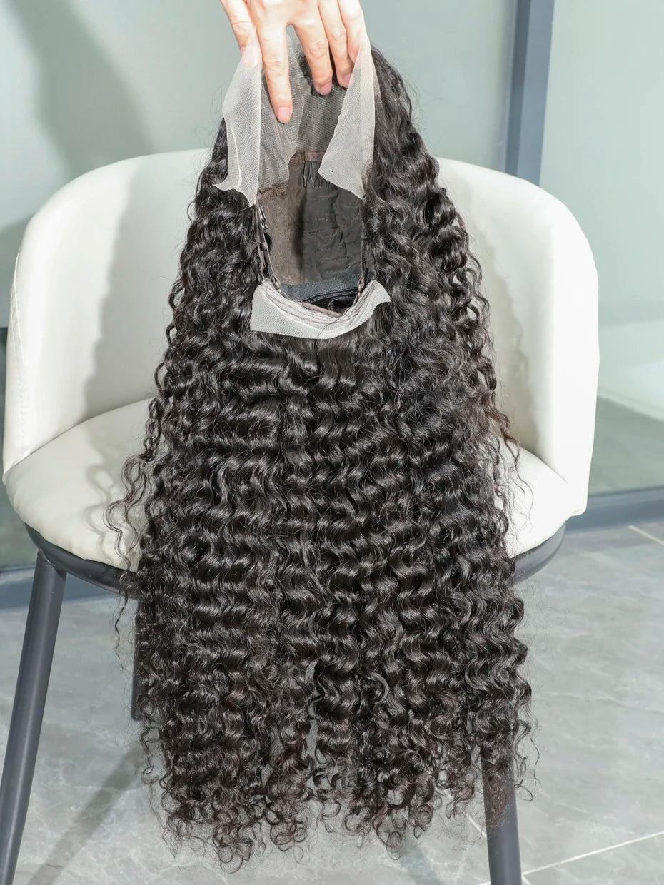 Water Wave 100% Human Hair 13x4 Lace Front Wig Raw Vietnamese 5x5 Glueless Transparent Lace Wigs Curly Pre Plucked