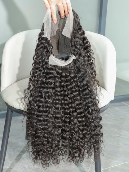 Water Wave 100% Human Hair 13x4 Lace Front Wig Raw Vietnamese 5x5 Glueless Transparent Lace Wigs Curly Pre Plucked