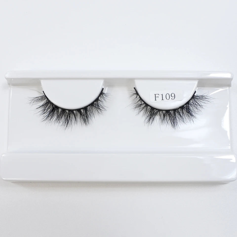 Natural Mink Lashes High Quality Fashion Classic Soft Full Strip Lashes Makeup 12mm Short Mink Eyelashes