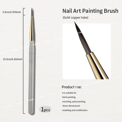 RSNAIL Nail Art Brush Checker Nail Drawing Painting Line Brush Nail Art Tool Acrylic Painting Brushes DIY Design Manicure Tools