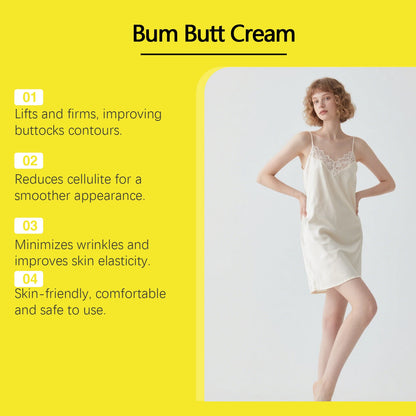 Butt Lift Cream Firming & Hydrating Cream for Buttocks Anti-Cellulite Treatment Tightening Smoothing Cream with Collagen Retinol