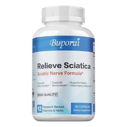 Relieve Sciatica Capsules - Helps Relieve Joint Pain, Discomfort in The Hips, Legs and Lower Back,Improves Nervous System Health