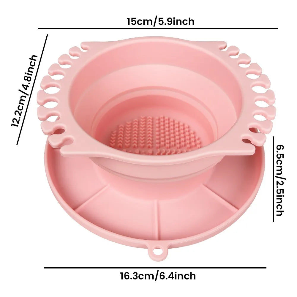 Silicone Material Makeup Brush Cleaning Bowl Egg Shape Dry Cleaning Design Brush Cleaning Tool Reusable Multifunctional