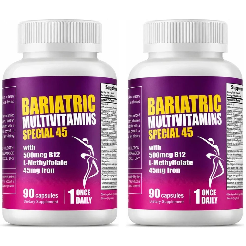 Bariatric Multivitamins Capsules, Support Nutrient Replenishment & Daily Energy for Bariatric Users, Iron Complex 90 Capsules
