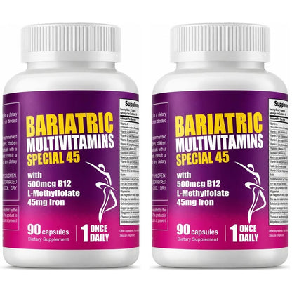 Bariatric Multivitamins Capsules, Support Nutrient Replenishment & Daily Energy for Bariatric Users, Iron Complex 90 Capsules