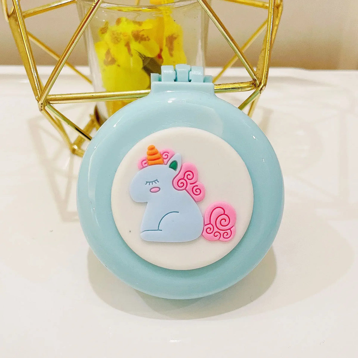 Hot Sale Pink Portable Mini Round Hair Comb Mirror Pocket Small Size Traveling Massage Folding Hair Comb for Baby Hair Brushes